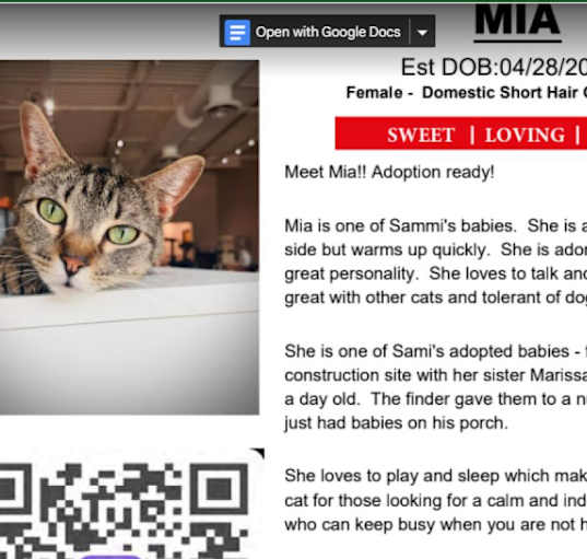 Photo of Mia