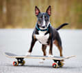 Bull Terrier - Black brindle and white