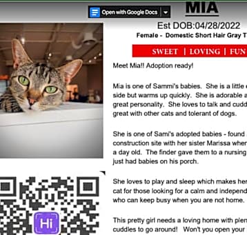 Photo of Mia