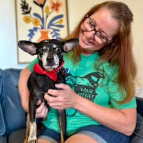 Thumbnail photo of Harris Blaze the snuggly one eyed pirate dog #2